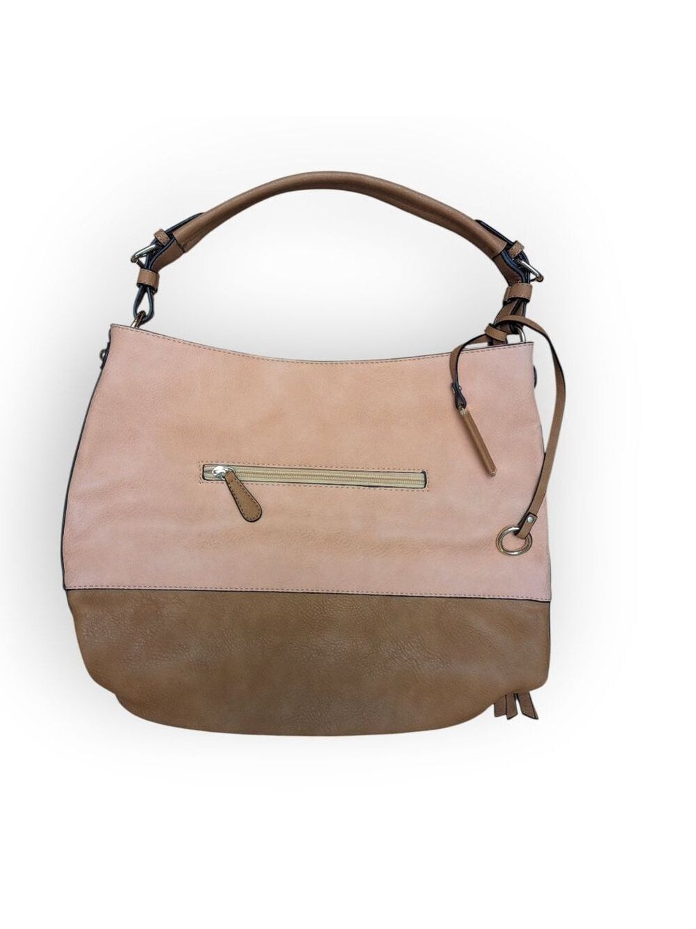 Simply Noelle Colorblock Hobo Bag Pink Tan NWT